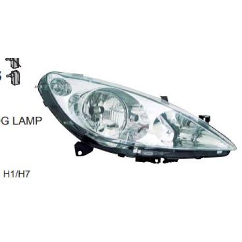 SEMIOPTICA PEUGEOT IZQ. 307 2001...2005 (H7+H1) TYC