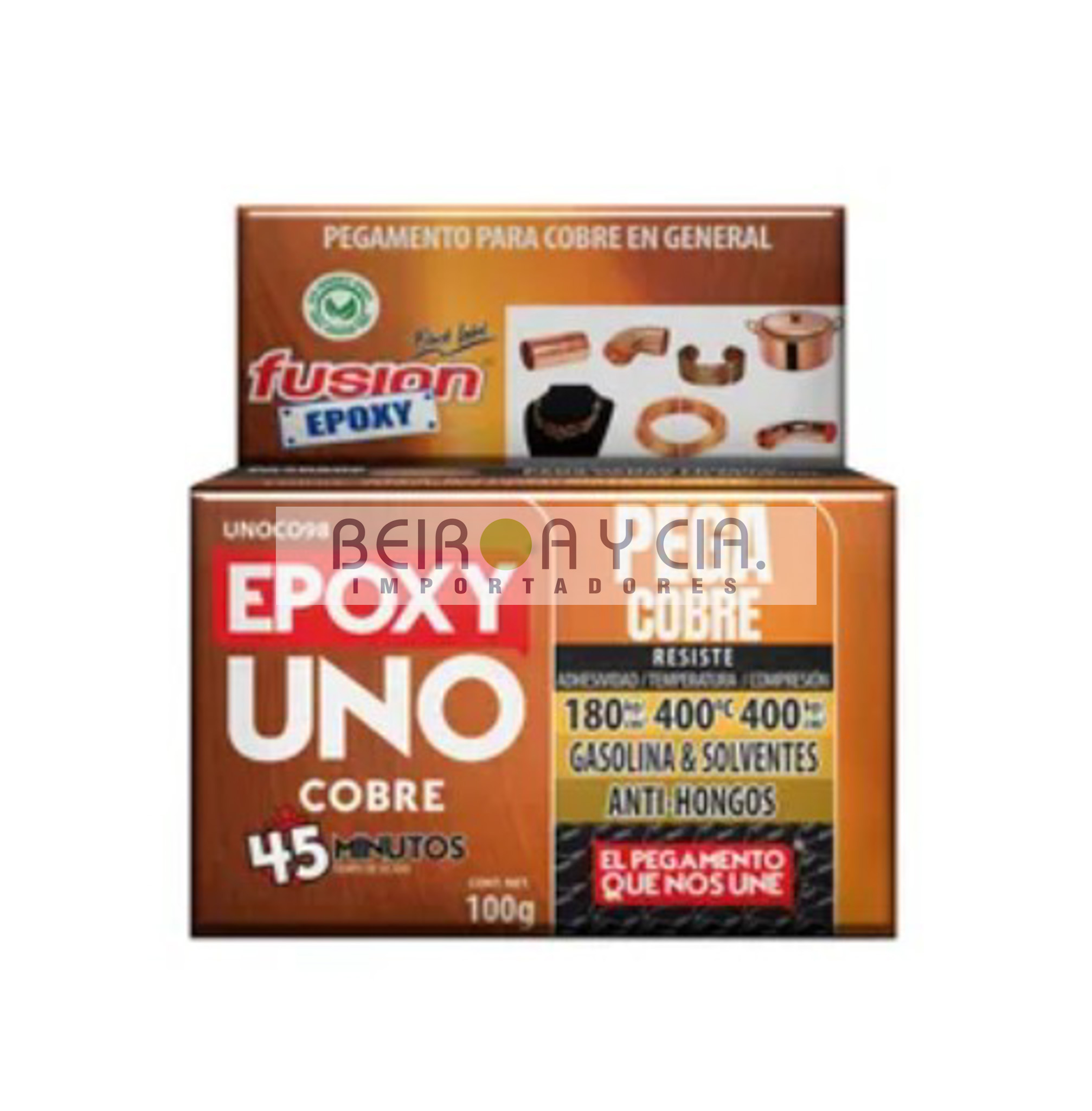 ADHESIVO FUSION EPOXI UNO COBRE 100 GR