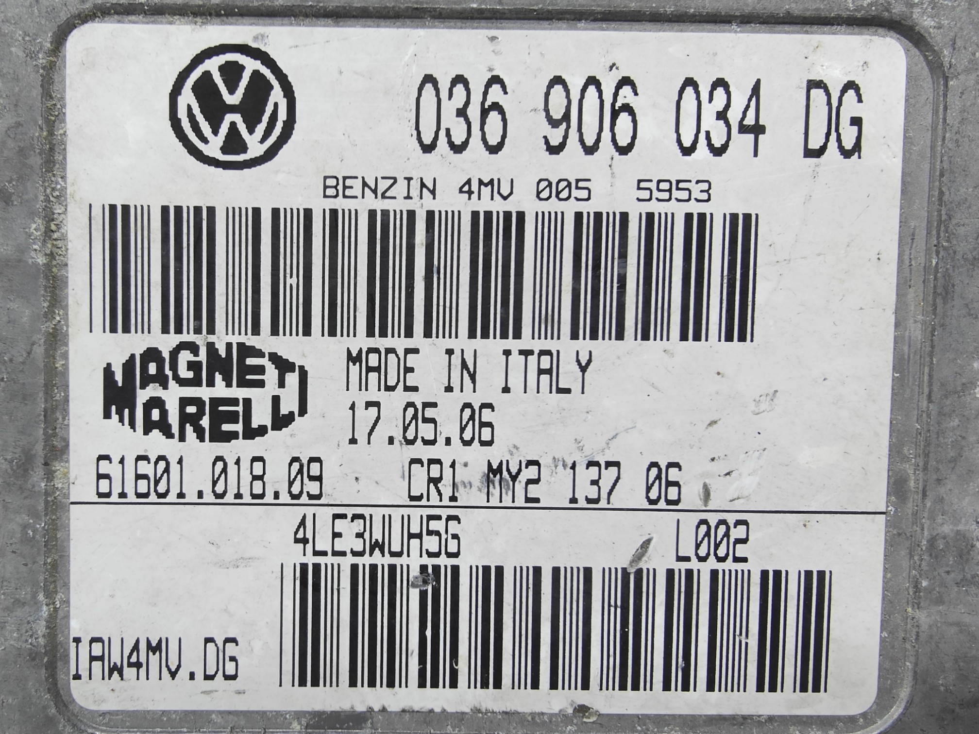 ECU de motor Seat IBIZA 1.4 16V 101CV , Ref: 8327-K3B11