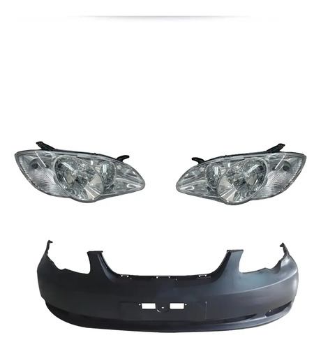 Paragolpe Delantero Byd F3 Con Semiopticas Izq Y Der