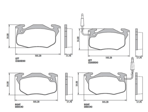 PASTILLA DE FRENO XSARA/SAXO/ZX/CLIO/306 BENDIX
