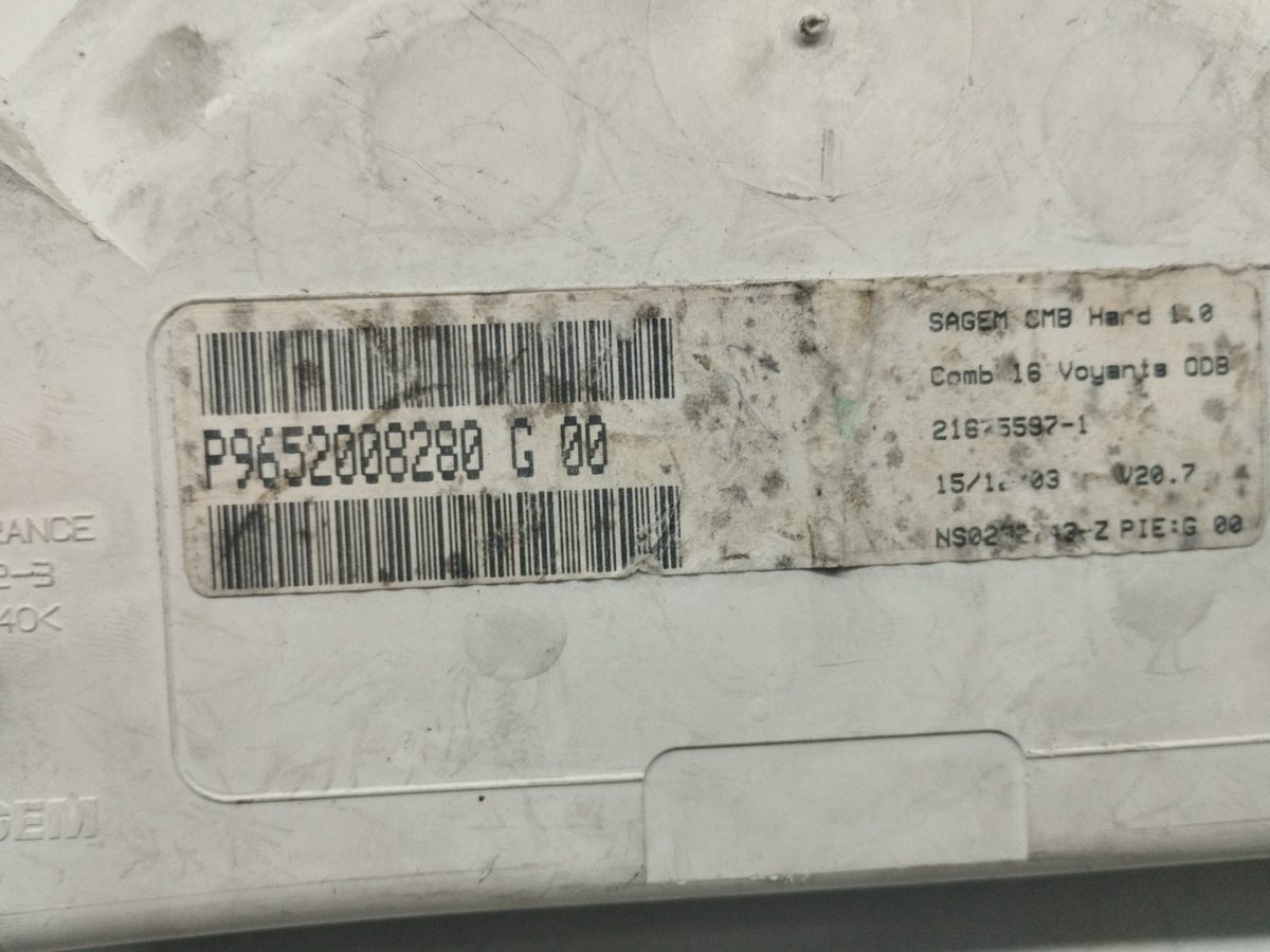 Tablero de Instrumentos Citroën C3 1995-2010 1,1 1.1L 44kW P9652008280G00