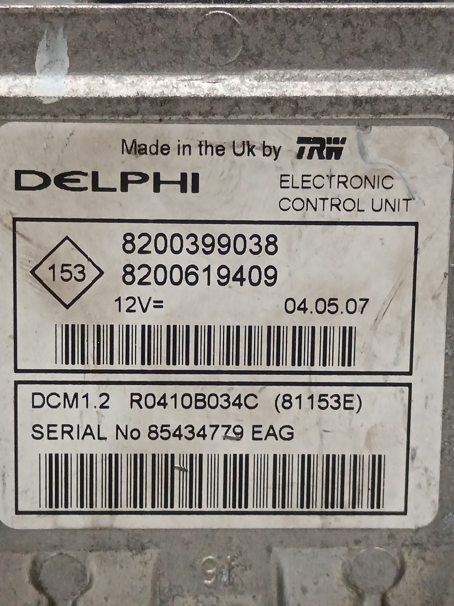 Centralita Motor Uce Renault Scenic II 2003-2009 Dynamique 1.5L 78kW 85434779