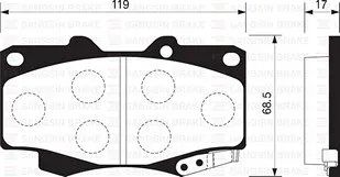 PASTILLAS DEL TOYOTA HILUX VIGO 2004-2007 BREMSI