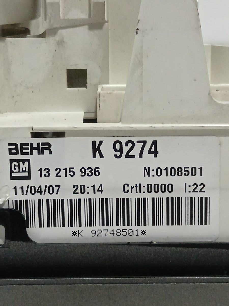 Comandos de Calefacción Chevrolet Meriva 2003-2008 Blue Line 1.6L 74kW 13215936