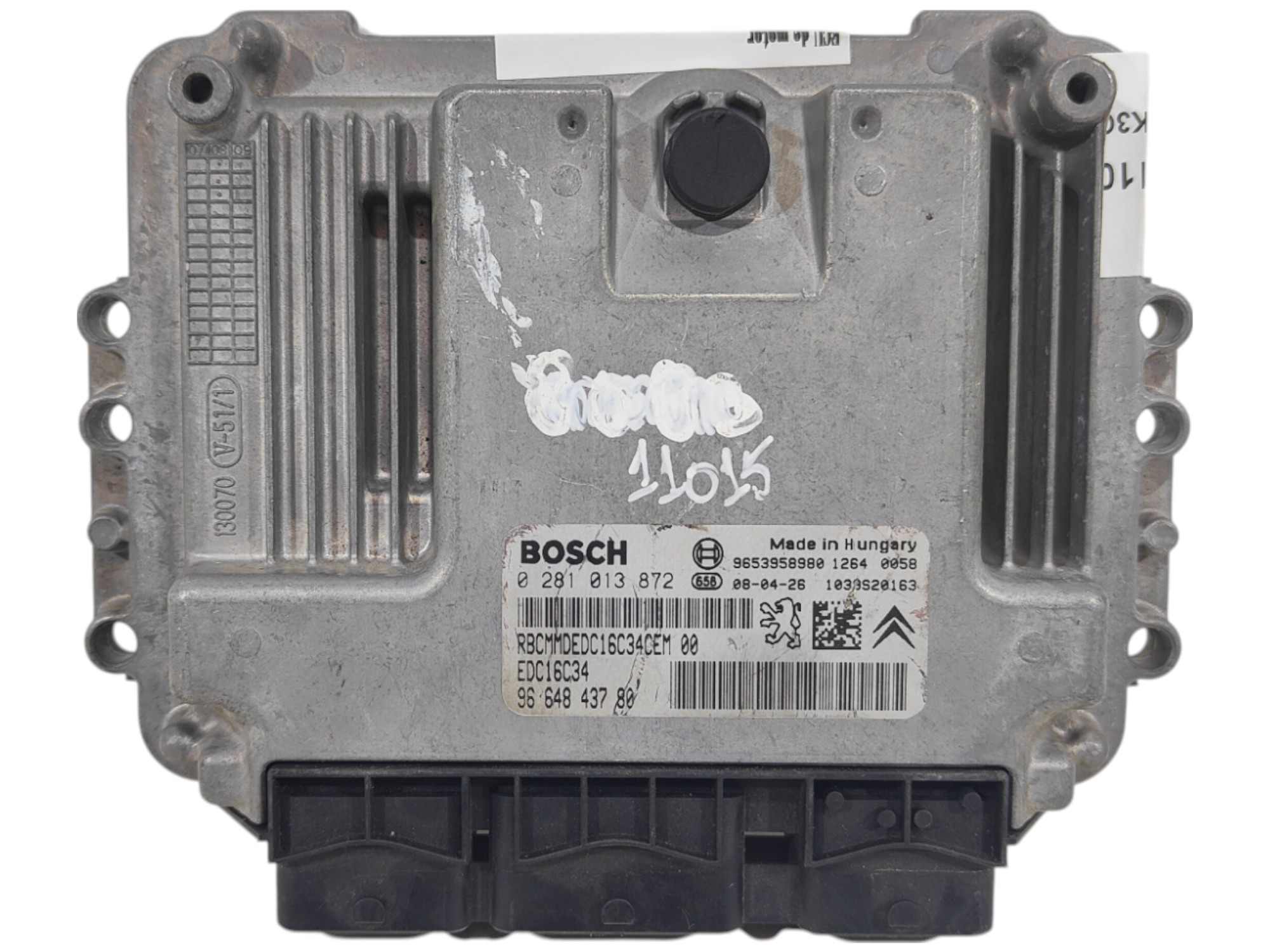 ECU de motor Peugeot Citroen 1.6 HDI 2008, Ref: 11015-K3C12