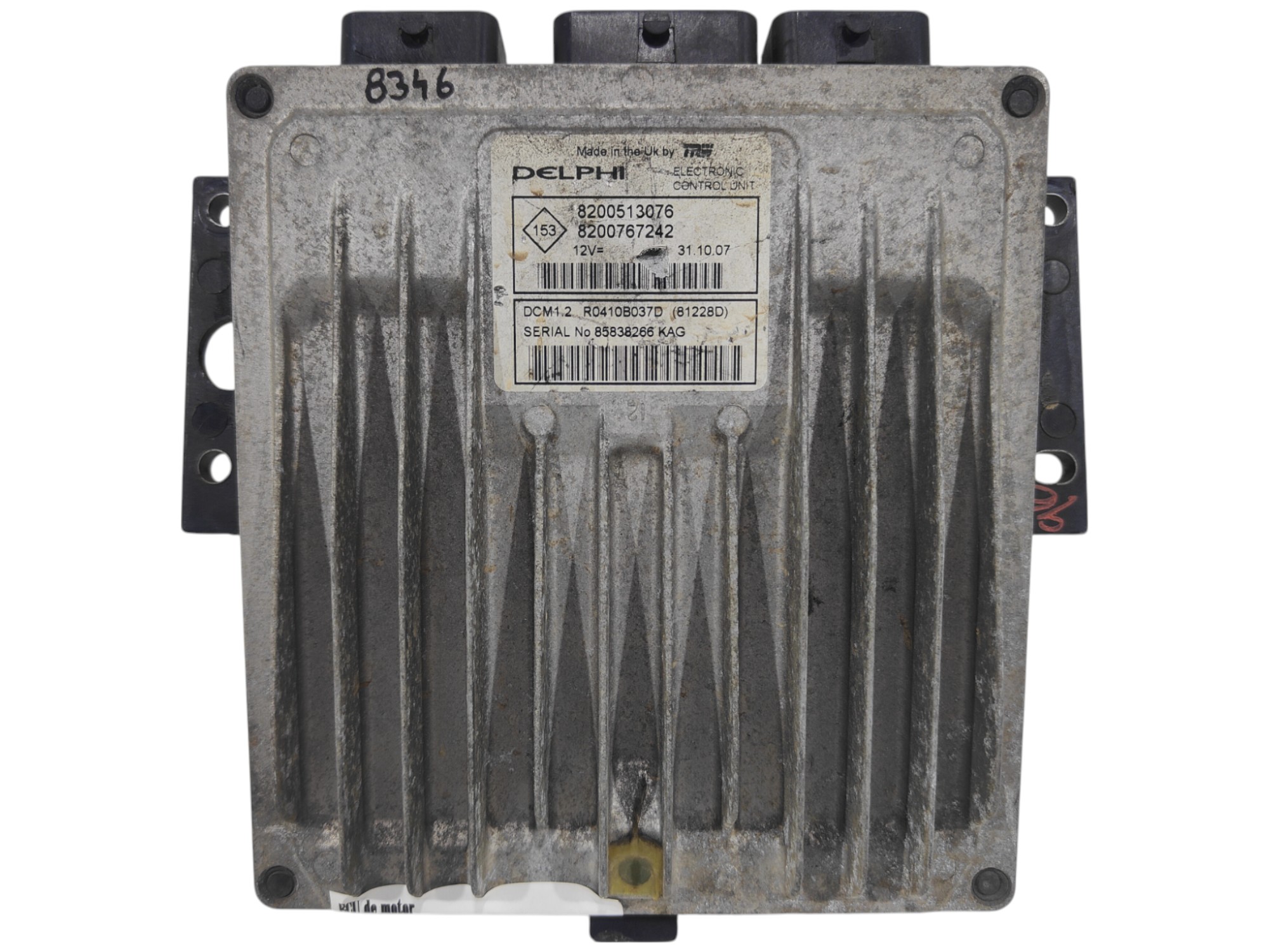 ECU de motor Renault Captur / Clio 1.5 DCI , Ref: 8346-K3B5