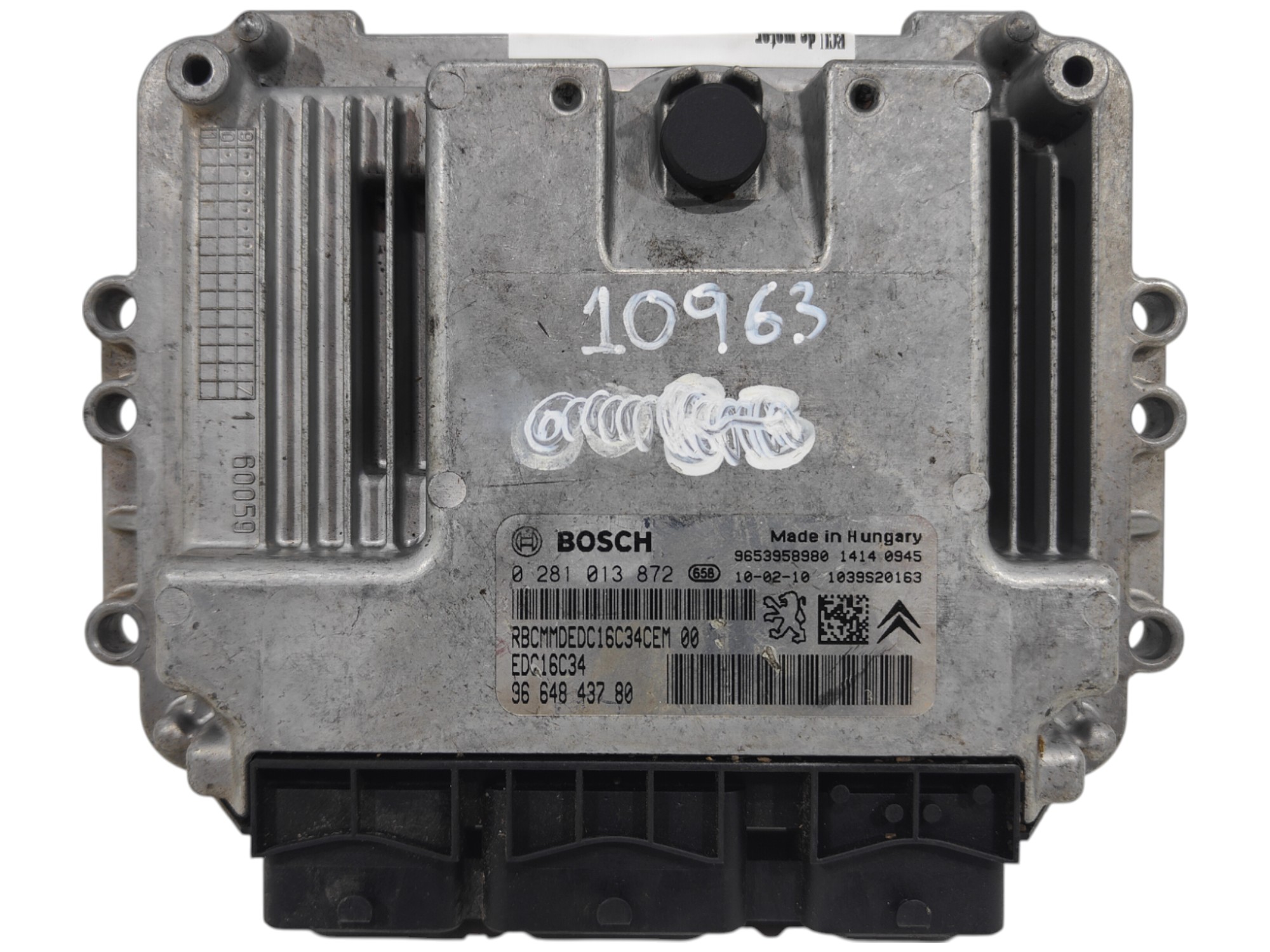 ECU de motor Peugeot Citroen 1.6 HDI 2010, Ref: 10963-K3B9