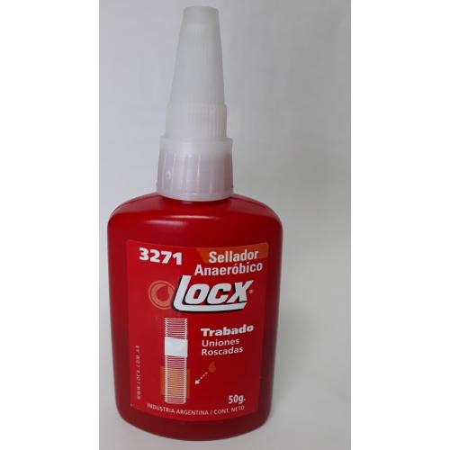 SELLADOR ANAEROBICO LOCX 50GR ROJO TRABADA UNION ROSCADA