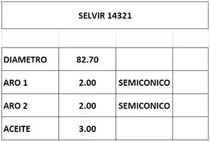 Juego de aros de pistón