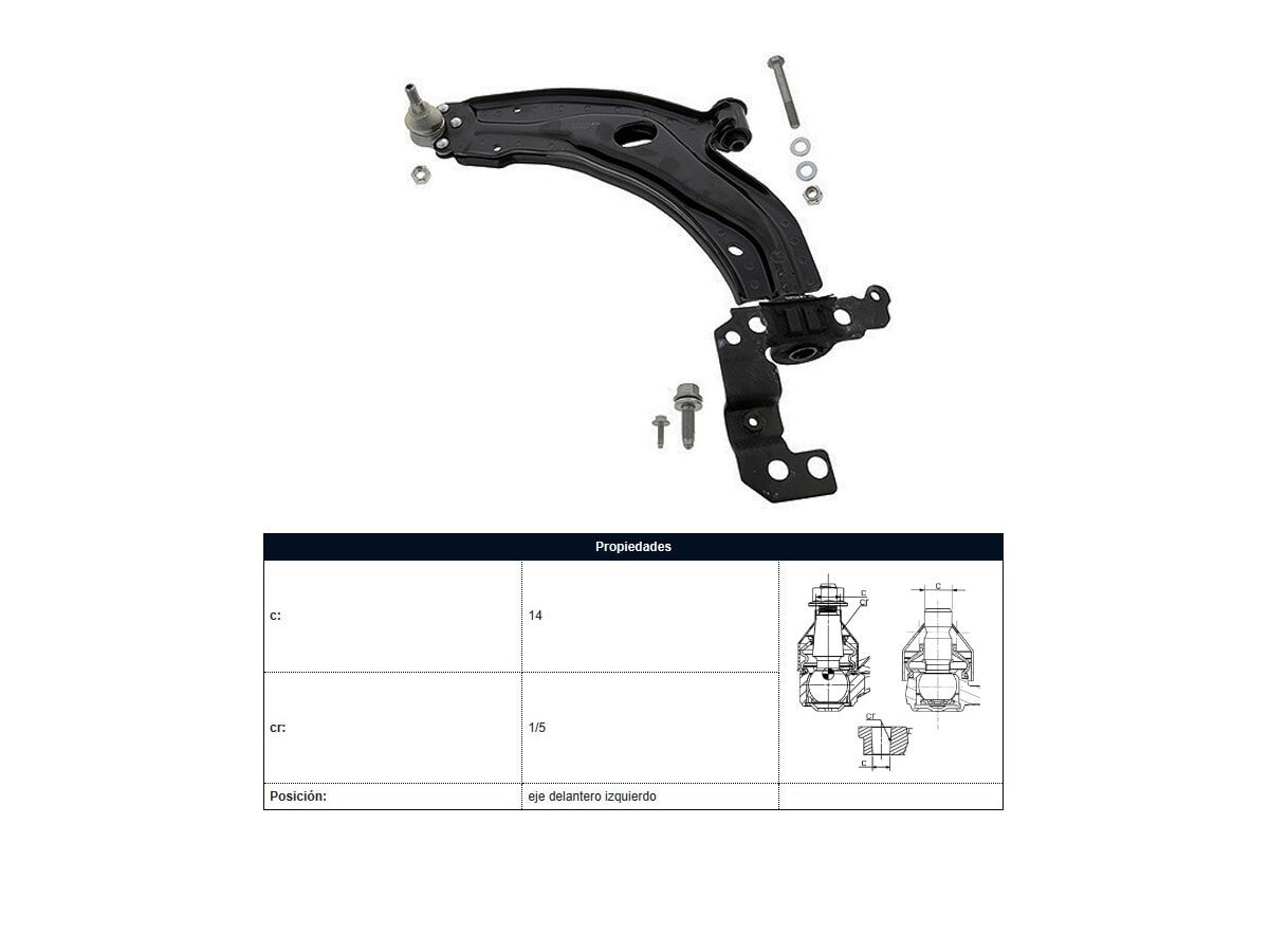 Parilla De Suspension Delantera Fiat Siena/Palio 97-25 Der/Izq