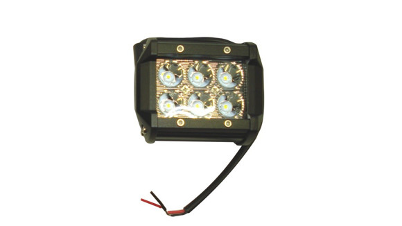 PAR FAROS CAMINEROS LED RECTANGULAR 100MM 6 LED 18W 12/24V