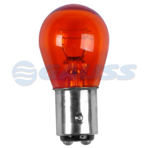 LAMPARA 12V 21/5W 2 POLOS -2 PATAS DESPAREJAS AMBAR -NARANJA