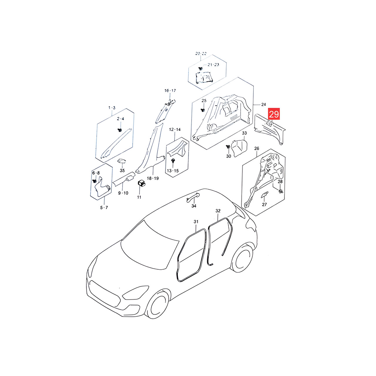 APLIQUE SUP. PANEL TRASERO -ORIGINAL