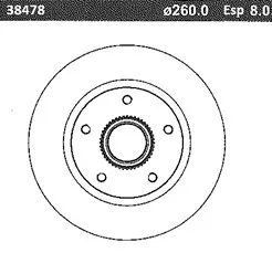 DISCO FRENO (260mm) TRA RENAULT FLUENCE 11