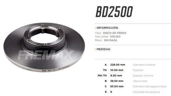 DISCO DE FRENO FORD CORCEL/BELINA/DEL REY RENAULT 4/R18