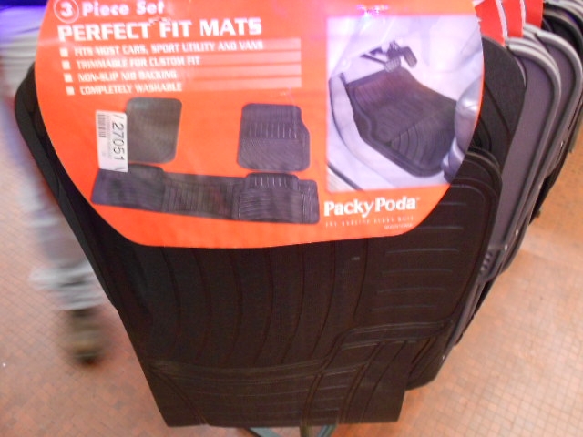ALFOMBRA PACKY PODA NEGRA 3 PIEZAS