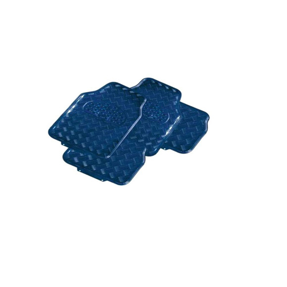 JUEGO DE ALFOMBRAS DE PVC COLOR AZUL METALIZADO