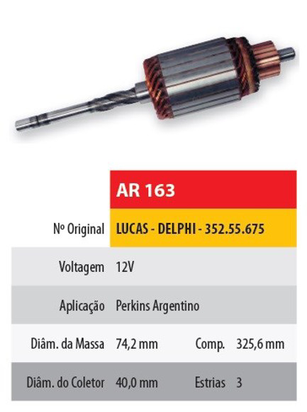 INDUCIDO 12V BEDFORD 6CIL/PERKINS (325,6X74,2X3X40)