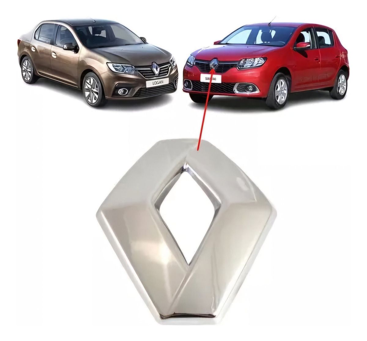 Emblema Renault Logan Sandero 2014 A 2019 Frontal