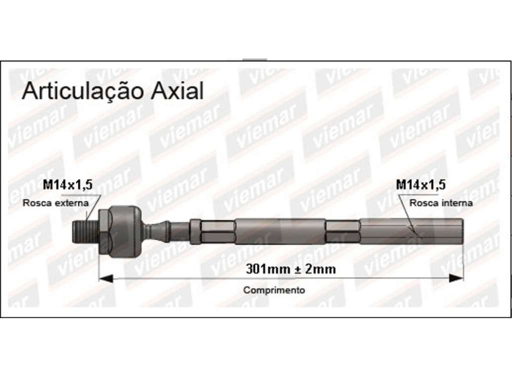 PUNTERO CREMALLERA PE 206 08/15 302MM