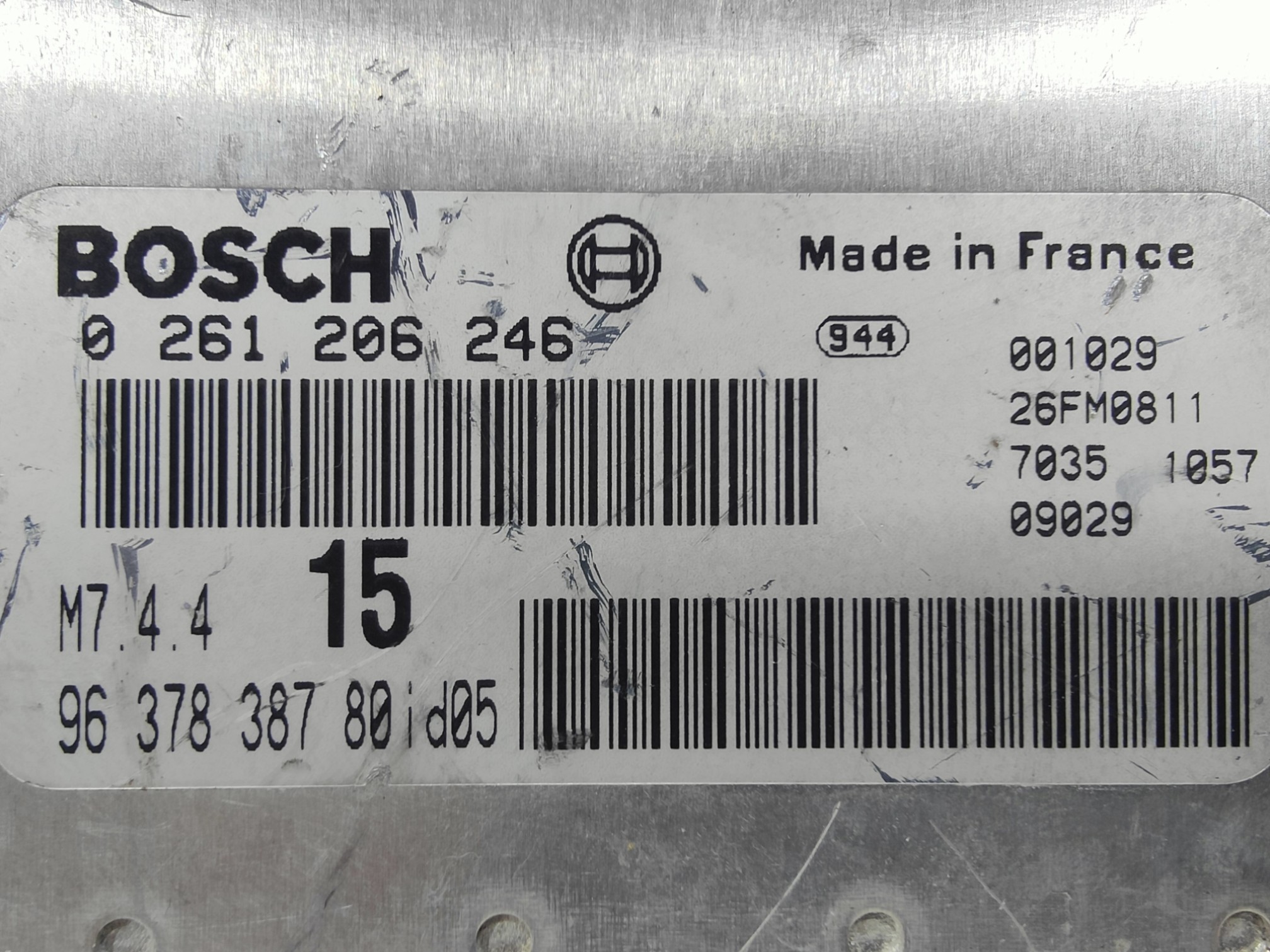 ECU de motor Peugeot Citroen 1.6 88CV 2000, Ref: 11101-K3C5