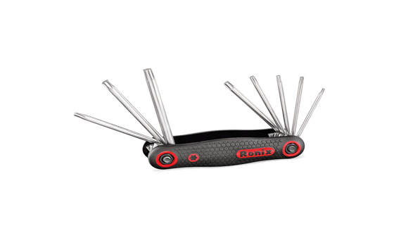 JUEGO DE LLAVES TORX PLEGABLES RONIX DE T9 A T40