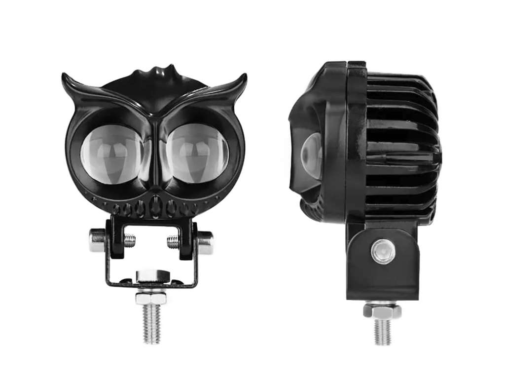 FARO CAMINERO UNIV. 2LED/LUPA/MOTO 20W BLANCO/AMARILLO BUHO