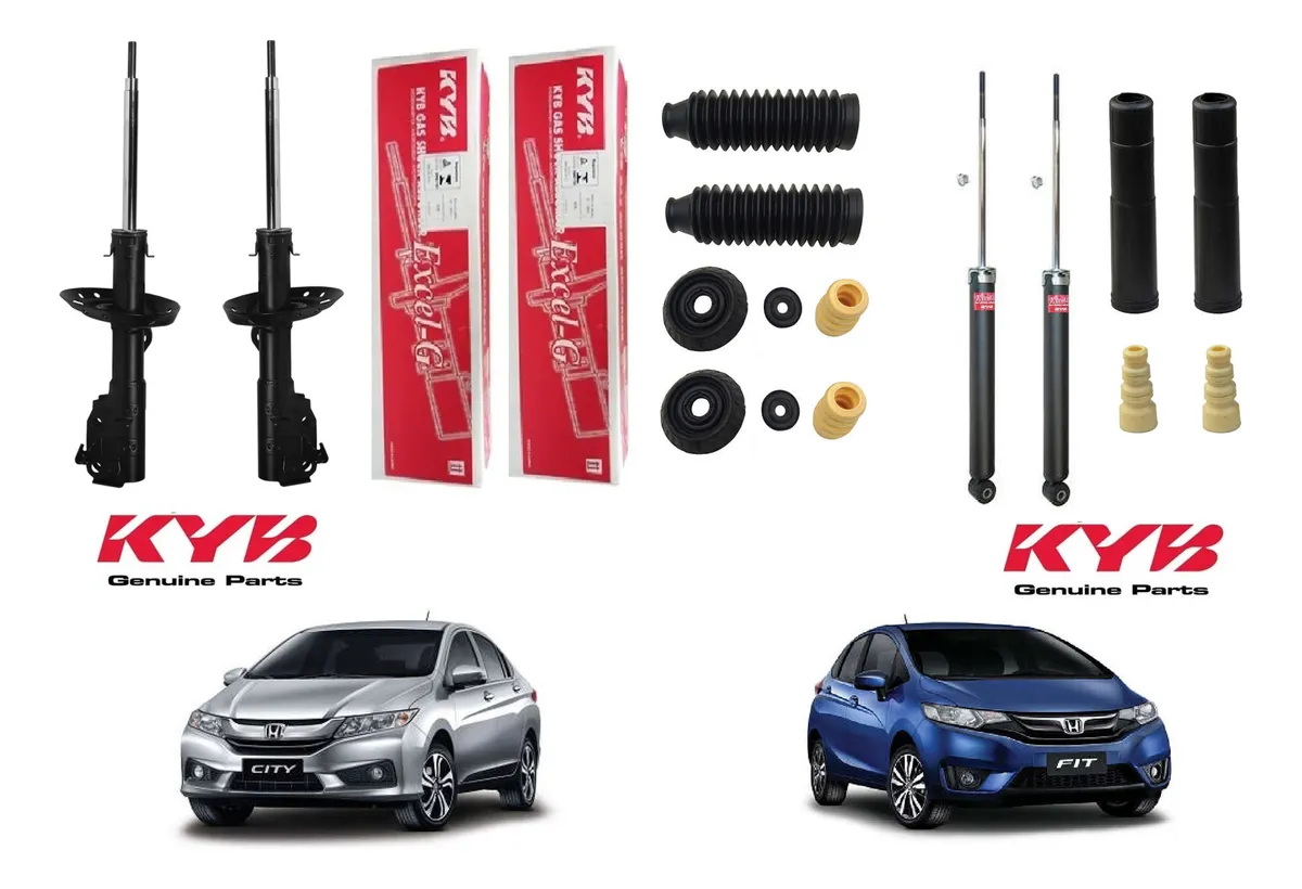 Kit de 4 amortiguadores con kits de montaje