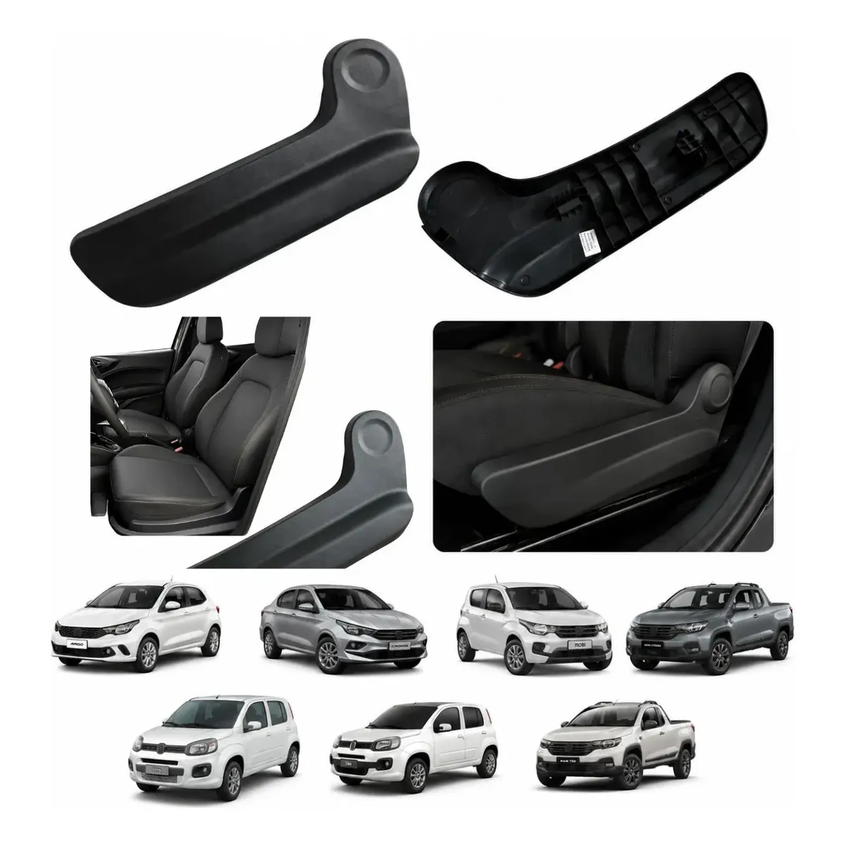 Moldura Lateral de Asiento Izquierdo para Fiat Argo, Cronos, Mobi, Strada y Nuevo Uno – Original