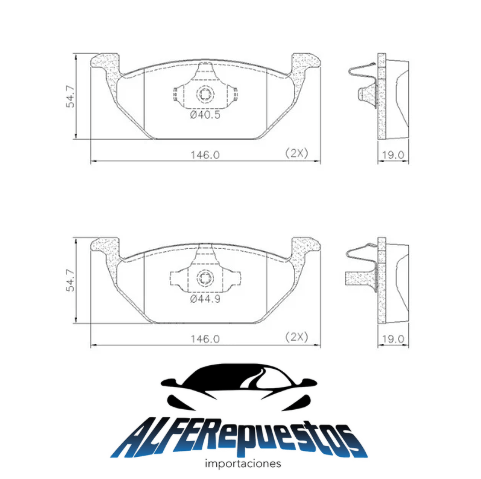 -PASTILLAS FRENO VW GOL G7/BORA/FOX/POLO/SURAN