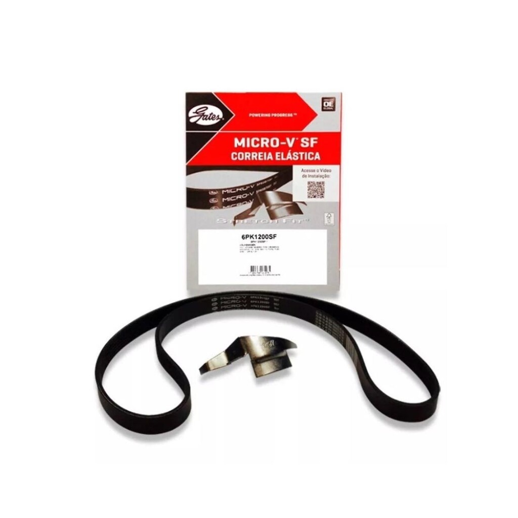 CORREA ALTERNADOR VOLKSWAGEN ELAST.GOL FOX SURAN DIR.HIDR. CON LLAVE P-TENSAR GATES