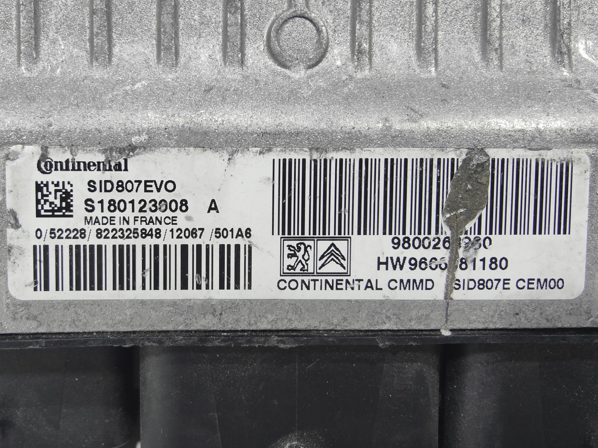 ECU de motor Peugeot 308 1.6 HDI , Ref: 11017-K3C11