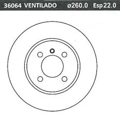 DISCO FRENO (260mm) DEL BMW E30 83
