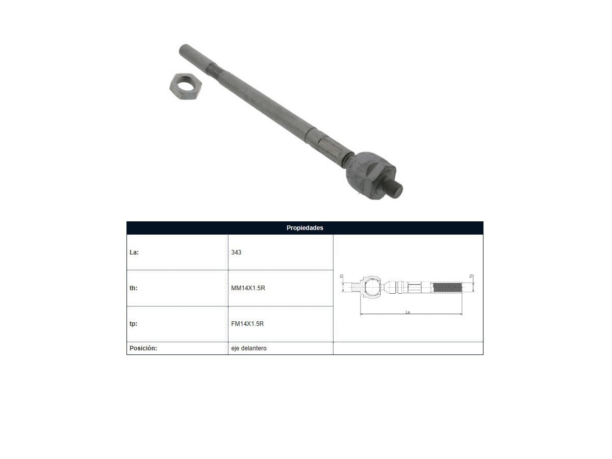 Mate Citroen C4, Peug 307 00-25 Der/Izq