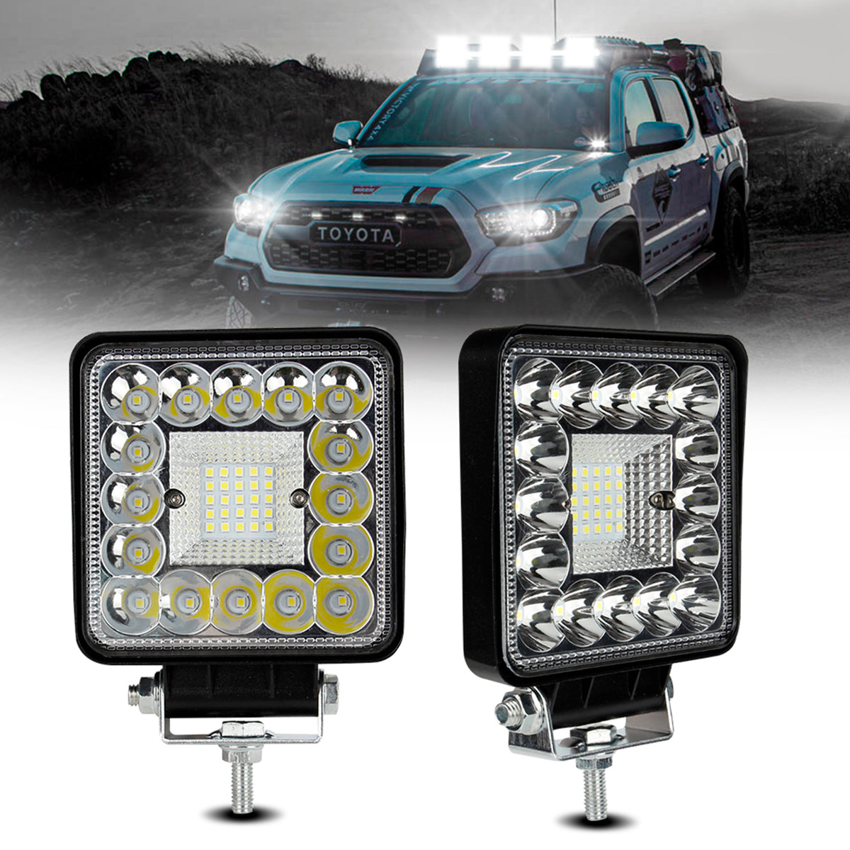 Faro auxiliar cuadrado LED 20W