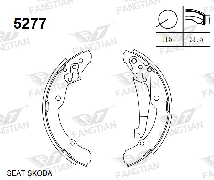 PATINES FRENO VW SAVEIRO V 09 (230 X 31.5) BREMSI