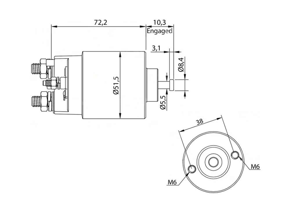 Solenoide de transmisión automática