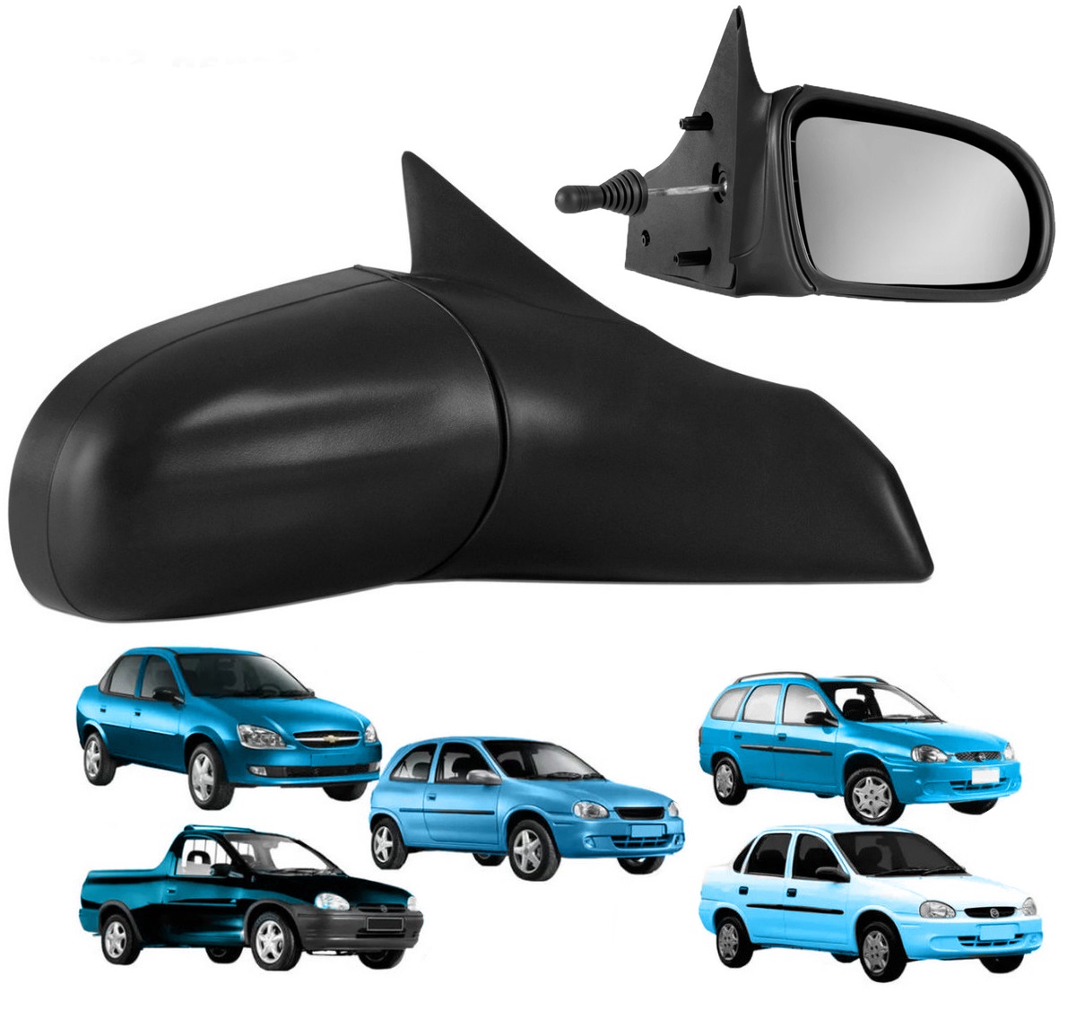 Espejo exterior Derecho chevrolet Corsa   Wagon  Pick-up   Classic 1993 al 2016