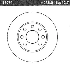DISCO FRENO (236mm) DEL DAEWOO-GM
