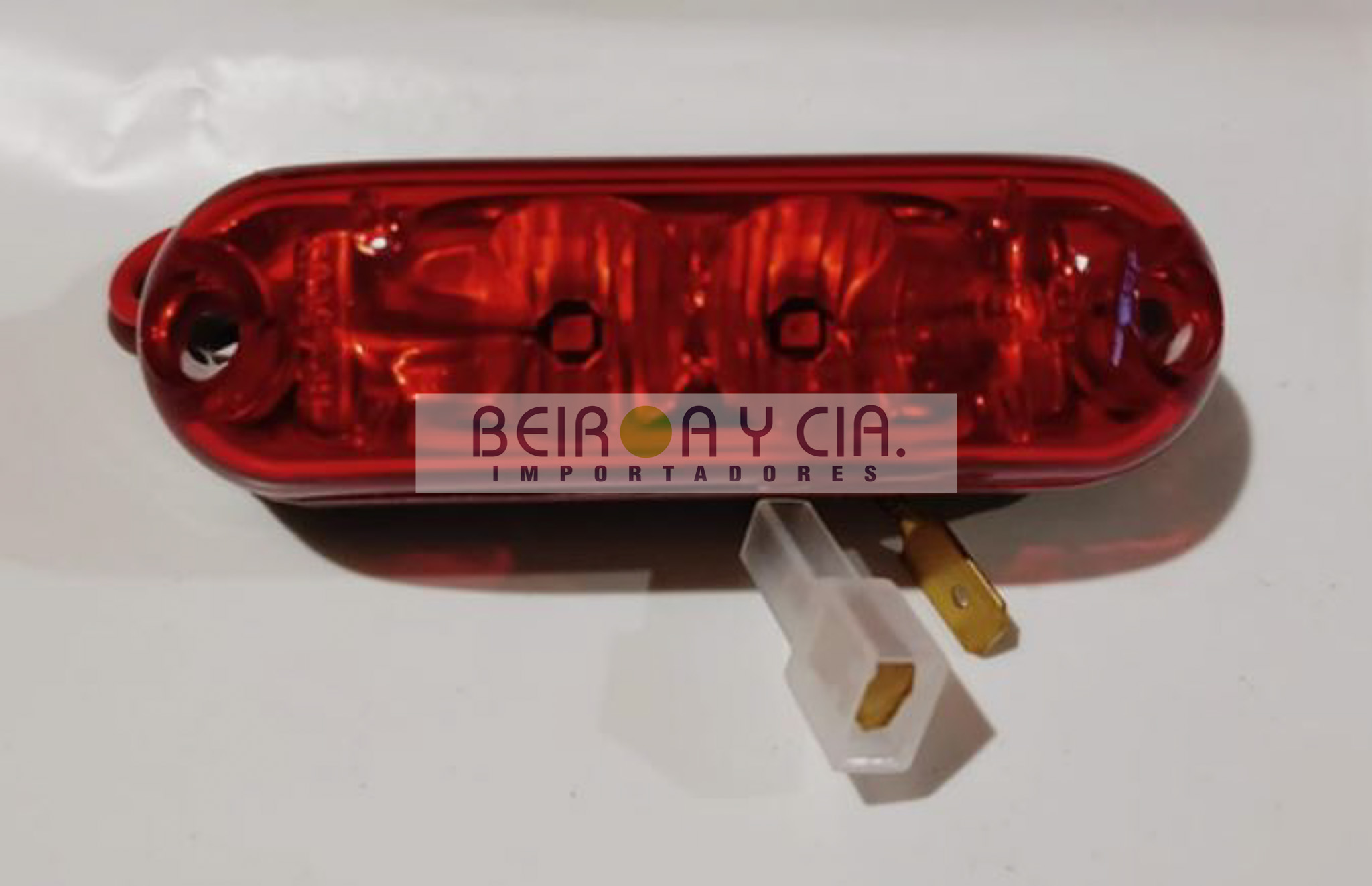 FAROL DELIMITADOR ROJO LED 12/24V