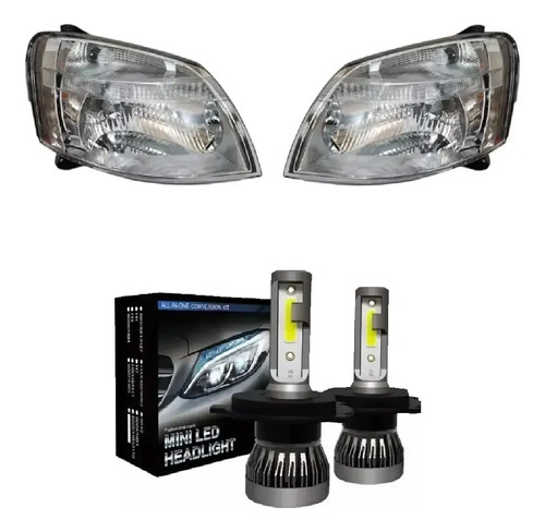 Kit Semiopticas Citroen Berlingo Con Led H4 Corta Larga