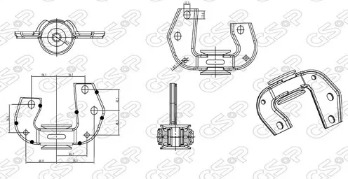 SOPORTE B/TENSORA IZQ GM CORSA 98 (VIKINGO) GSP