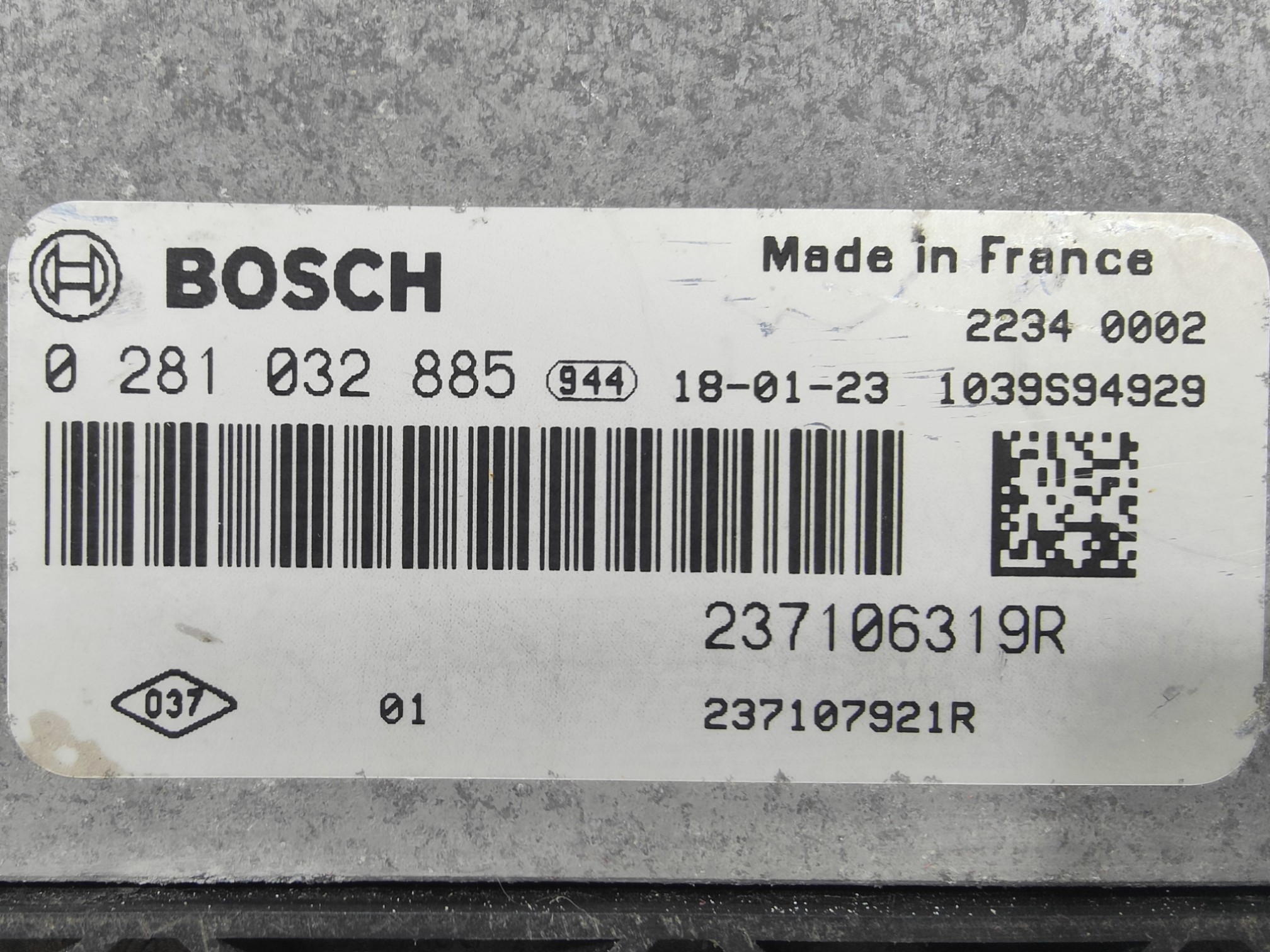 ECU de motor Renault KANGOO 1.5 DCI 90CV 2018, Ref: 11046-K3C10