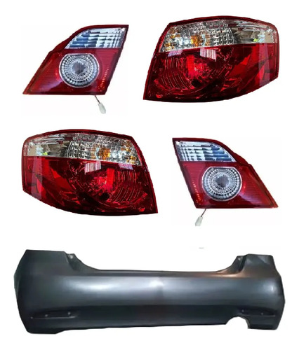 Paragolpe Trasero Con Faroles Internos Externos Faw N5