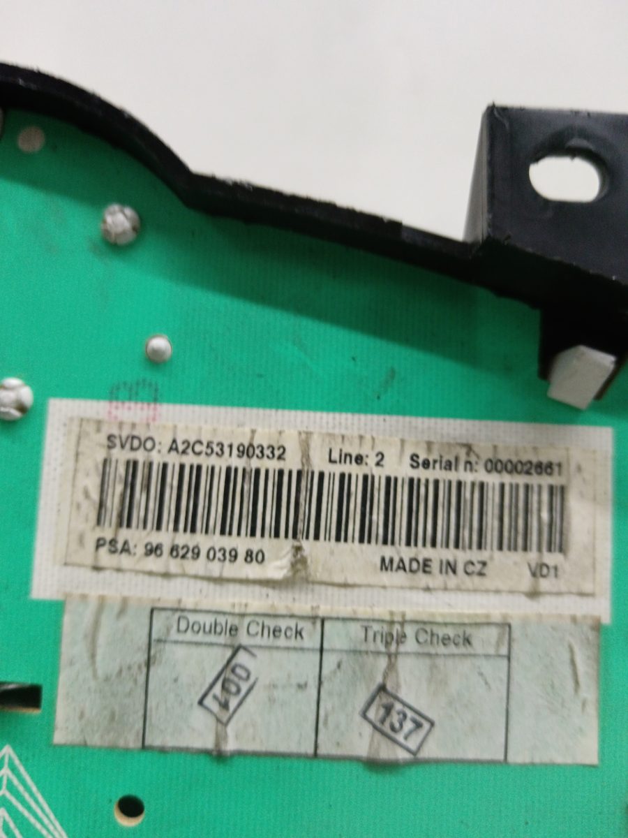 Tablero de Instrumentos Peugeot 207 2006-2012 1.6 HDi 1.6L 80kW 9662903980
