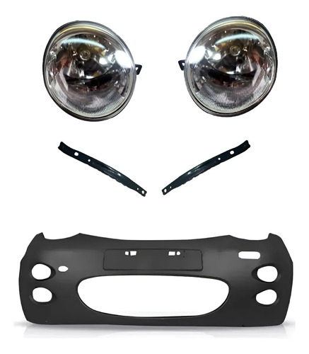 Kit Paragolpe Con Semiopticas Y Guias Para Chery Qq