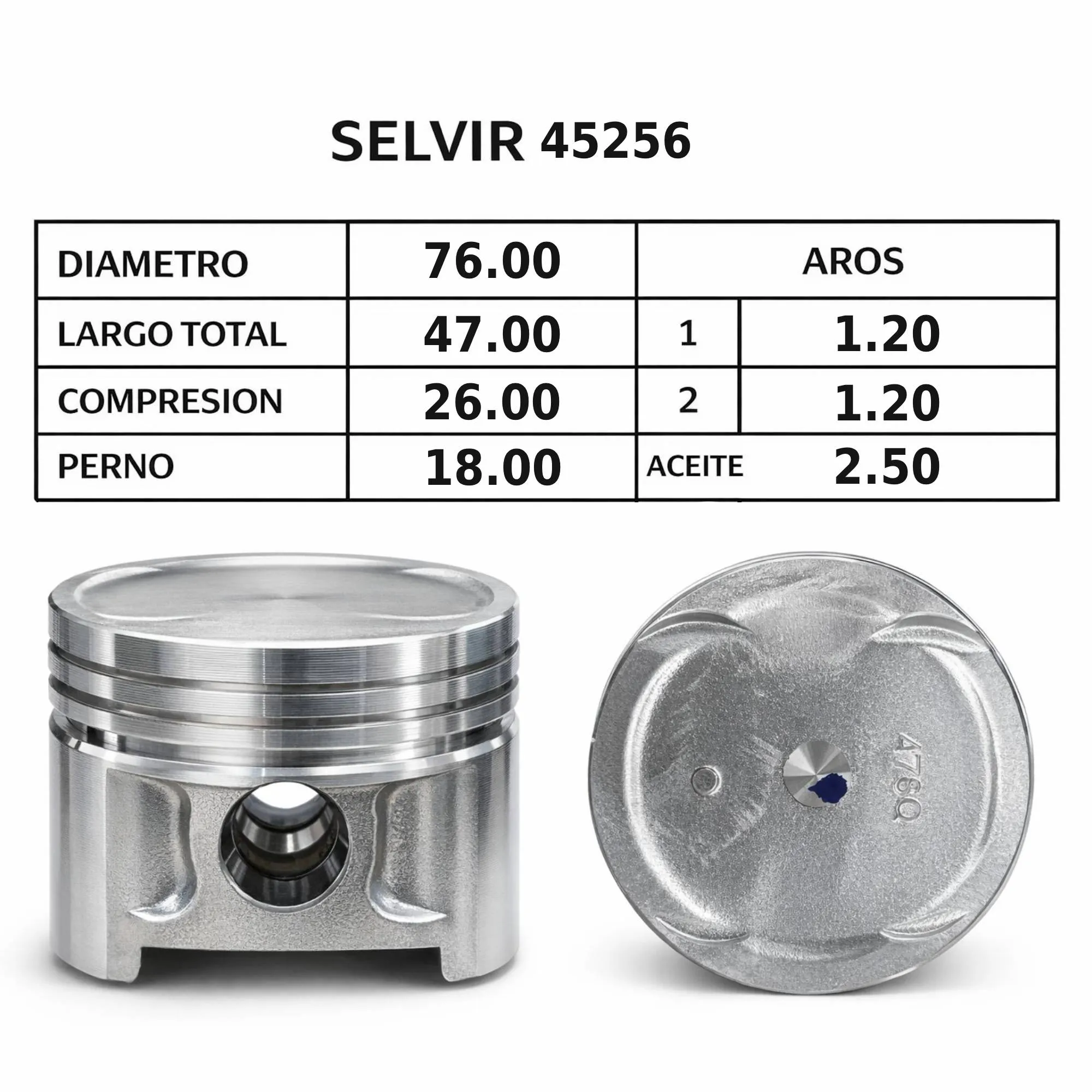 PISTONES  76mm BYD F3 1.6  STD