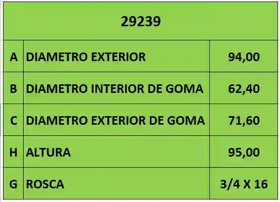 FILTRO ACEITE »  3/4 x 16 FIAT-NISSAN-VOLVO-SCANIA