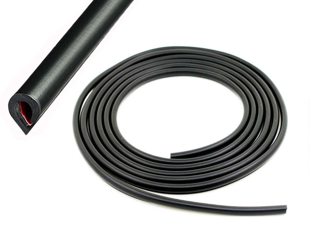 BAGUETA ROLLO UNIV. 8X5MM 5MT PUERTA NEGRO GOTERO/MOLDURA